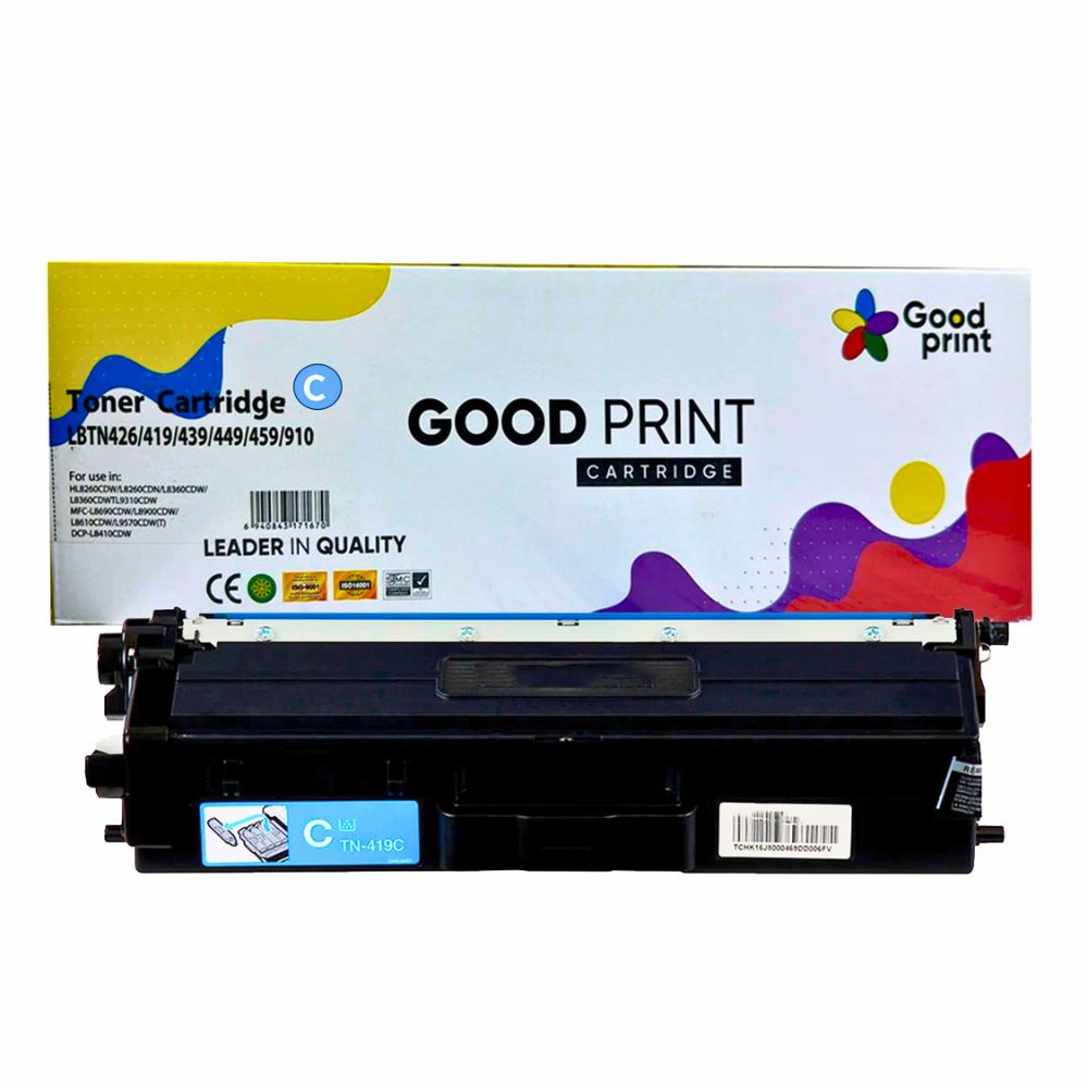 Tóner compatible con Brother TN-419C para L9570, L8610, cyan